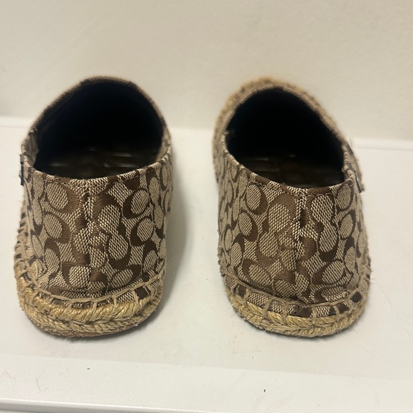 Coach signature jacquard espadrille flats. Brown Espadrille, Soft padded in sole - Picture 7 of 10
